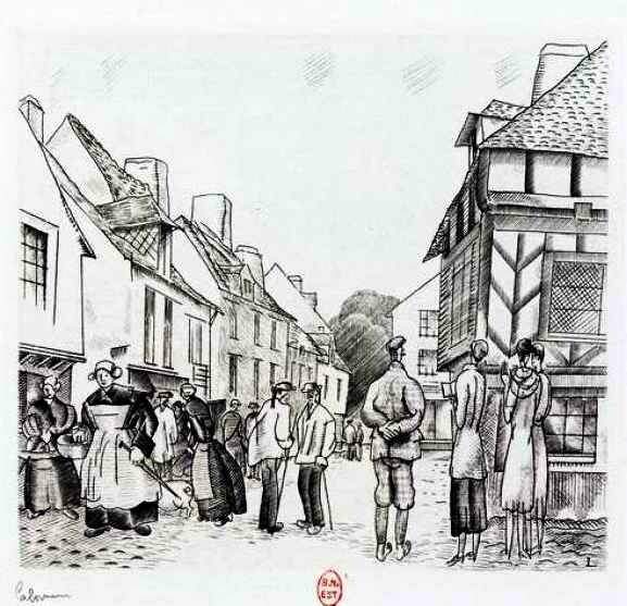 Laboureur touristes en Bretagne