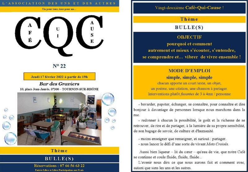 C-Q-C VINGT-DEUXIÈME FLYER - BULLE-S