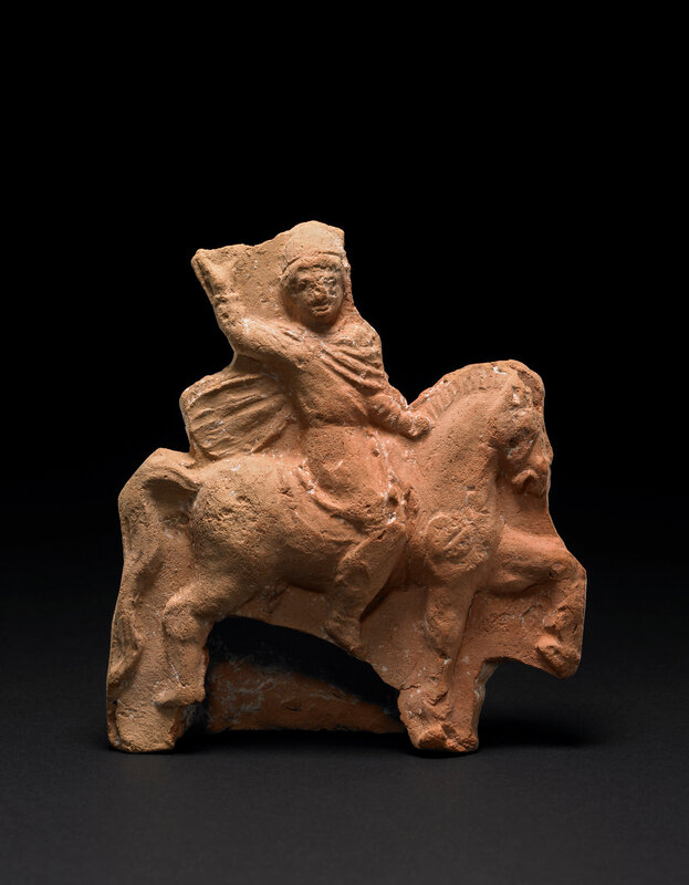 Figure of a horseman; fired clay; Kouyunjik, Iraq, 100 – 300BC