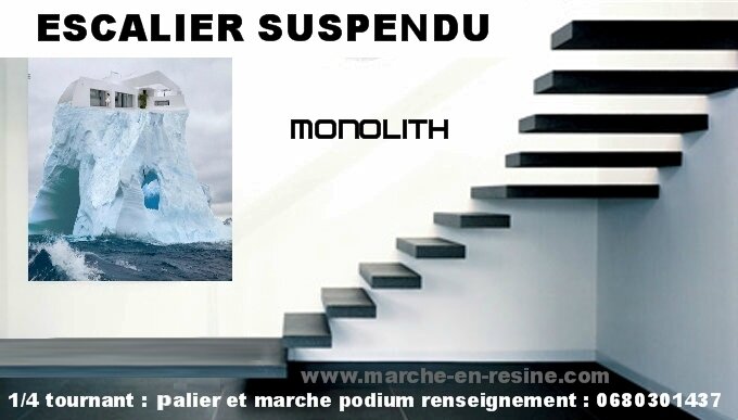 escalier suspendu quart tournant escalier suspendu marches suspendues marche caisson, escalier beton placage escalier