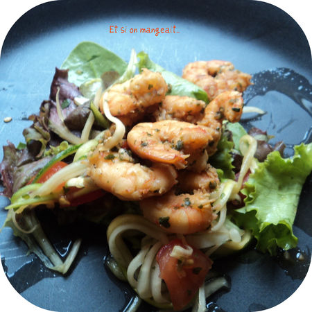 Salade de crevettes marinées recettes entrees Salade de crevettes et davocat