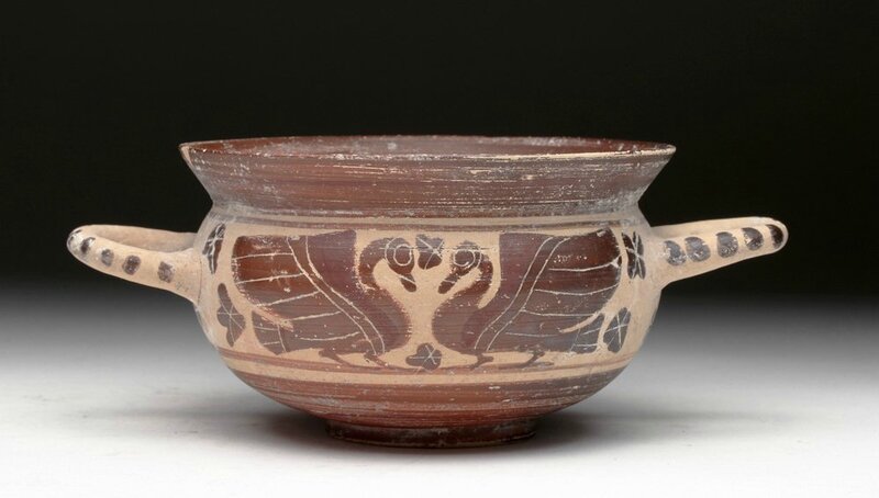 Corinthian Pottery Kylix - Swans & Panther, Greece, ca