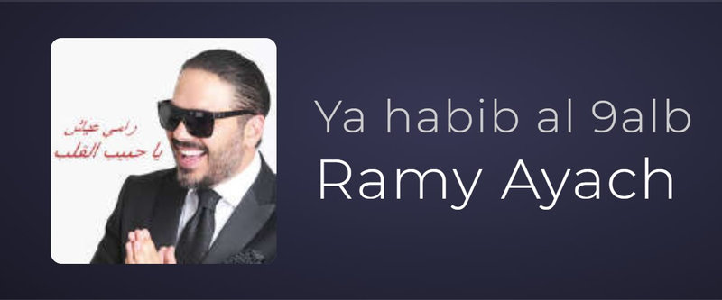 le chanteur Ramy Ayach