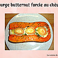 Courge butternut farcie au <b>chèvre</b> et miel