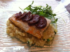 cabillaud chorizo risotto