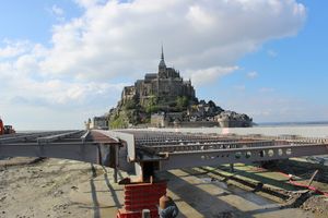 Mont-Saint-Michel pont passerelle travaux 2013