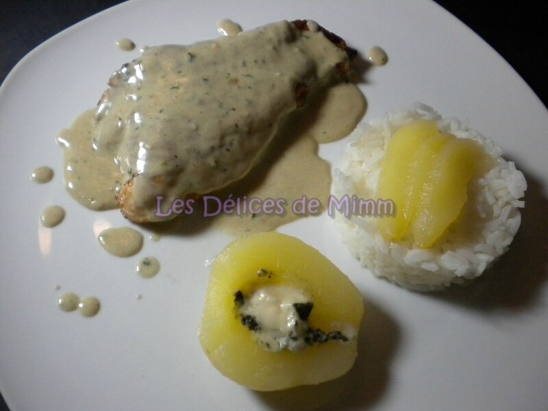 Filet de dinde entre poire et Roquefort 4