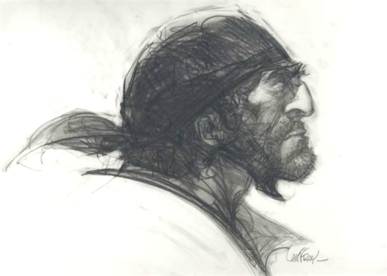 Long John Silver, Illustration Long John 46x34 cm