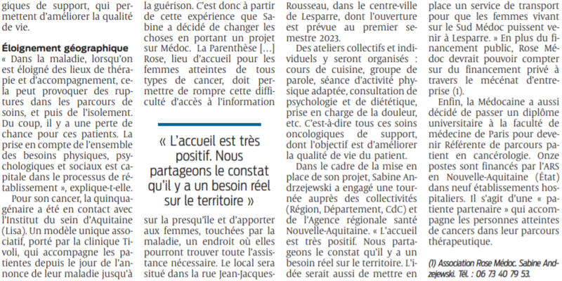 2022 02 22 SO Lesparre Un lieu d'accueil pour les patientes souffrant de cancer2