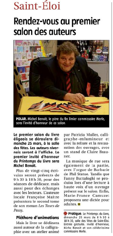 SALON LIVRE ST ELOI 25 mars 2018