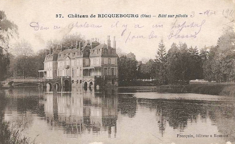 Ricquebourg, château, hôpital, mai 1915