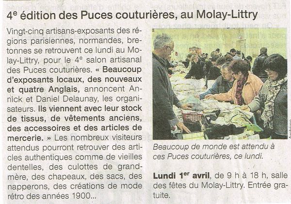 Journal Ouest France du 1er avril 2013 - article de Joël JUMEL