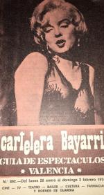 1974 Cartelera Bayarri Espagne