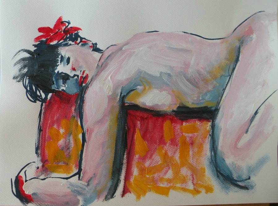 Croquis, dessin et peinture de nus, acrylique aquarelle gouache huile  (25)