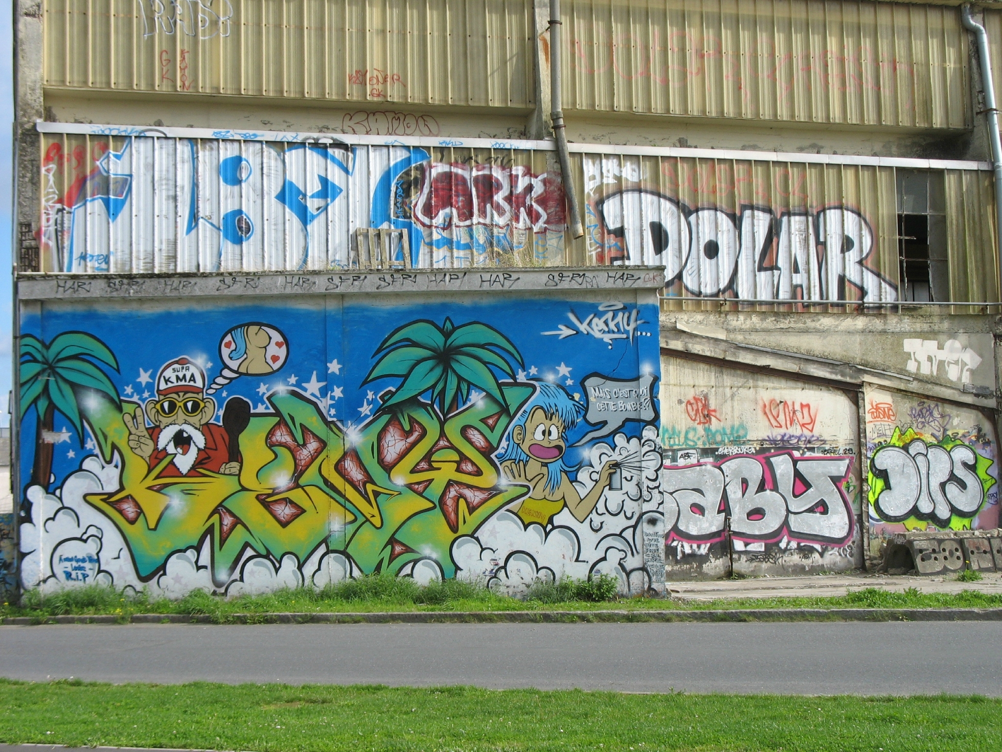 Brest, hangar, tags et grue