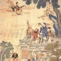 Les huit <b>immortels</b> célébrant la longévité, Kosseu. Chine, Dynastie Qing, XVIIIe siècle
