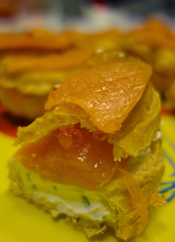 éclairs au saumon fumé