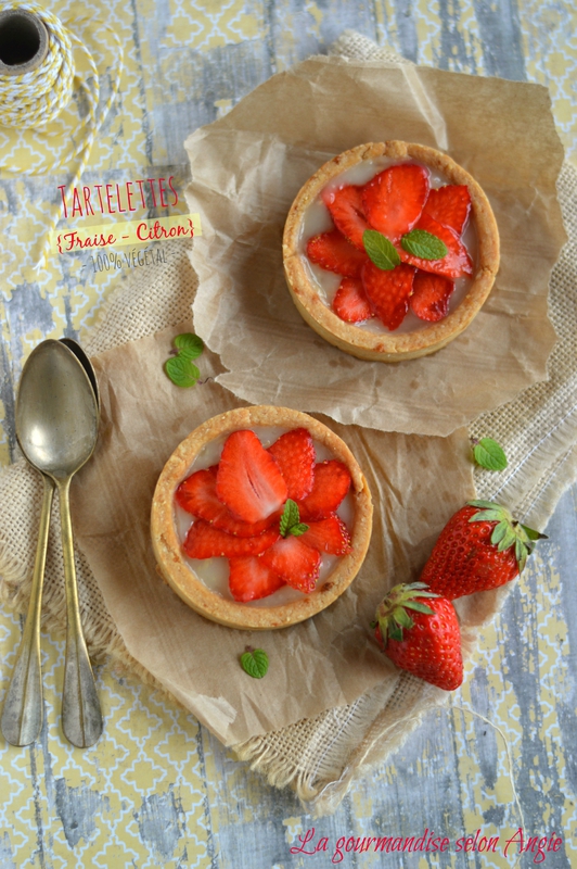 tartelette végétale fraise citron curd