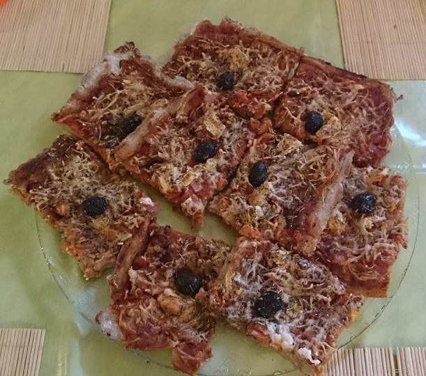 pizza sans gluten cuite