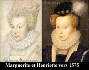 Marguerite et Henriette vers 1575