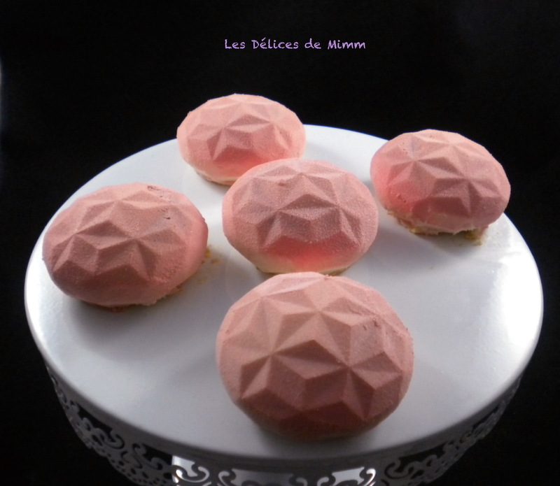 Framboises précieuses entremets individuels 5