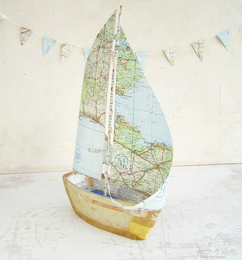 bateau de papier carte