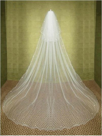 Aesthetic-Bride-Wedding-Veil-3-meters-Long-Double-Layer-Rhinestones-Veil-Wave-Soft-Screen-Comb-Veil