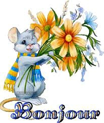 bonjour souris fleurs