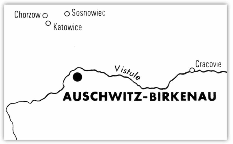 Carte-localisation d'Auschwitz