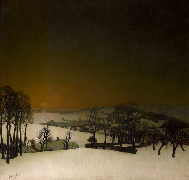 Valerius de Saedeleer Atmospheric snowscapes