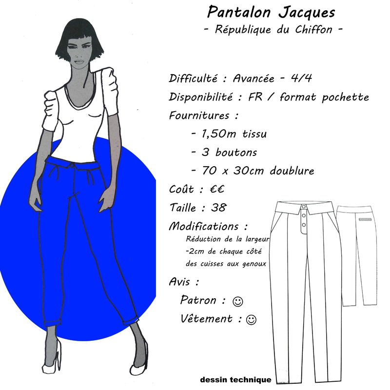 Fiche Technique - Pantalon Jacques - RDC