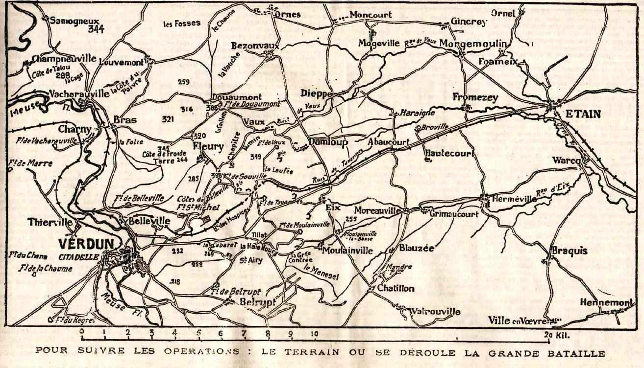 Carte Verdun Etain