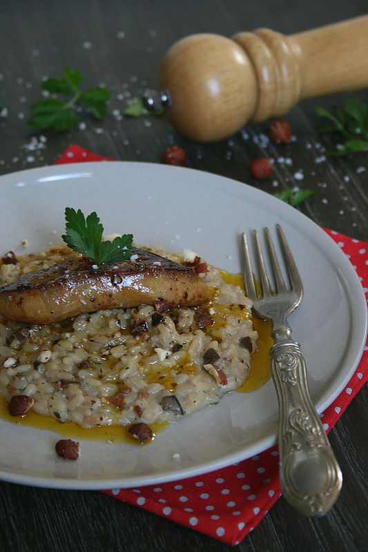 Risotto aux cèpes, noisette et foie gras LAFITTE- Passion culinaire
