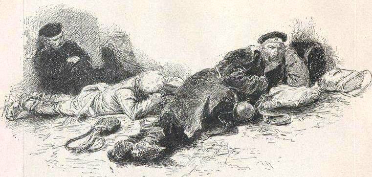 De Neuville, prisonniers allemands (étude)