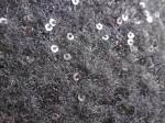 Bérêt SIMONE en laine bouillie pailletée noire - Doublure de coton noire - taille 54 (1)