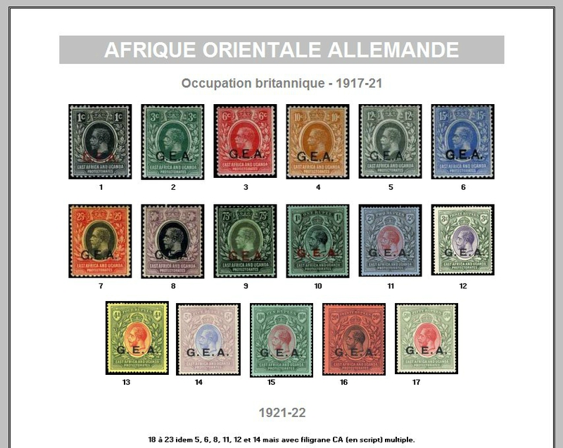 AFRIQUE ORIENTALE ALLEMANDE - OCC BRIT