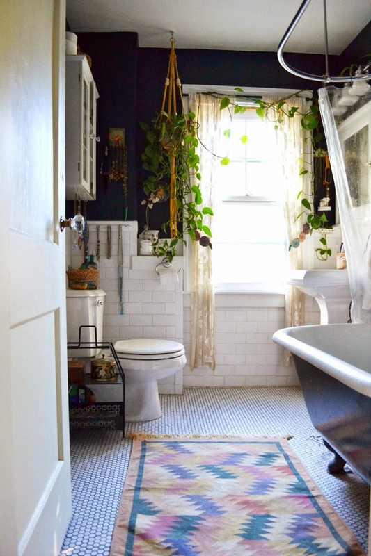 bathroom relaxing bohemian home vintage