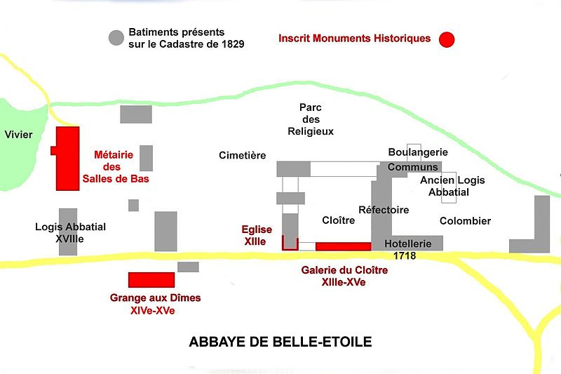 232933-plan-abbaye-cerisy-belle-etoile-sur-cadastre-