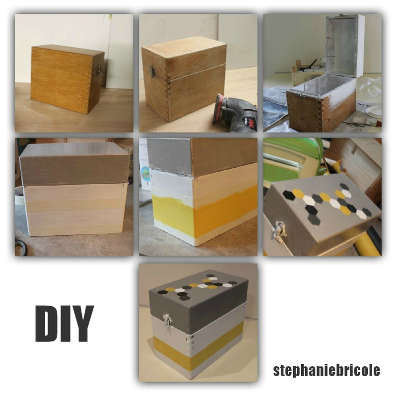boite customisée hexagones