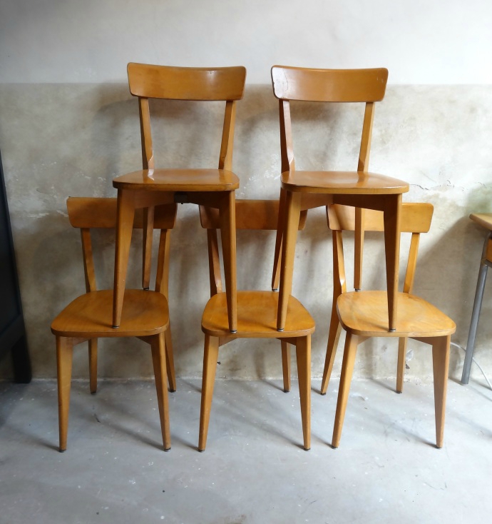 Serie de chaises années 50