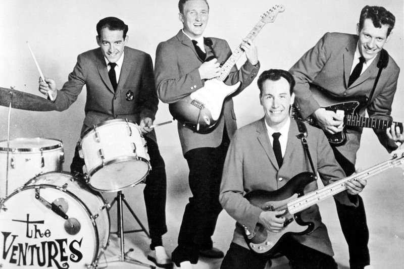 Don Wilson (second from left) with the Ventures in 1960