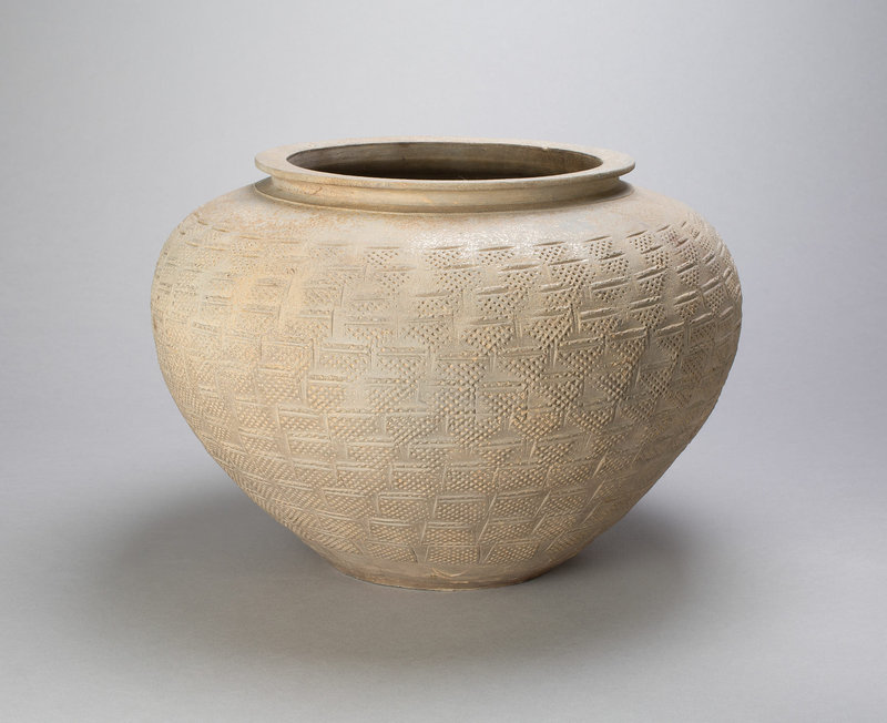 Jar with Basketweave Pattern, Three Kingdoms period (A