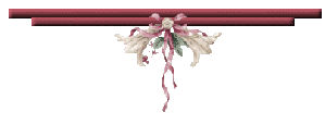 Gif barre grenat fleur blanches et noeud 299 pixels