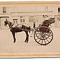 Ancienne Photographie Attelage à Cheval Voiture Hippomobile ca 1890