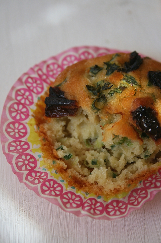 Muffins aux oignons nouveaux et tomates séchées - Passion culinaire 2