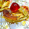 Mini gâteaux pommes /<b>fruits</b> <b>confits</b> 