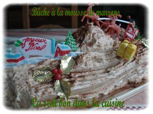 Bûche à la mousse de marrons Bûche à la mousse de marrons