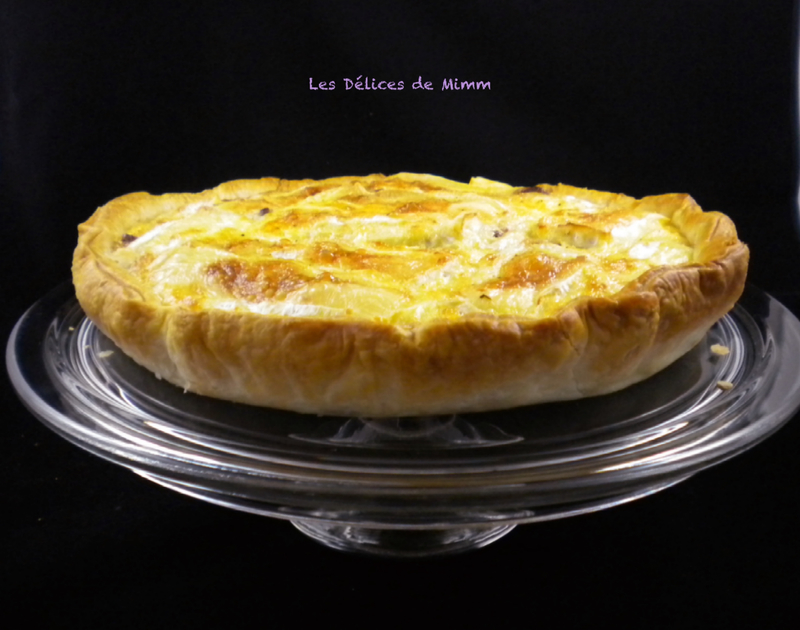 Quiche au camembert, pommes et lardons 4
