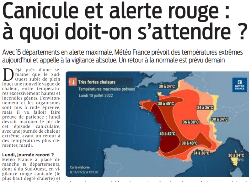 2022 07 18 SO Canicule et alerte rouge à quoi doit-on s'attendre