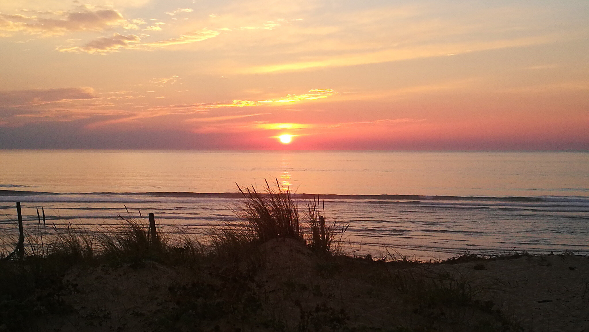 Huchet, coucher de soleil
